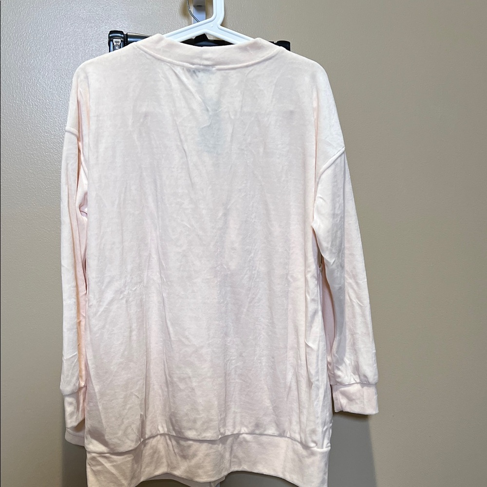 Light Blush Button-Front Cardigan - Picture 4 of 4